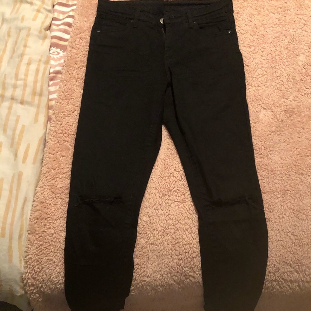 Black top shop denim